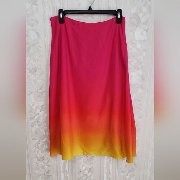 Ralph Lauren Linen Tie Dye Skirt NWT Size 8P - Picture 1 of 4